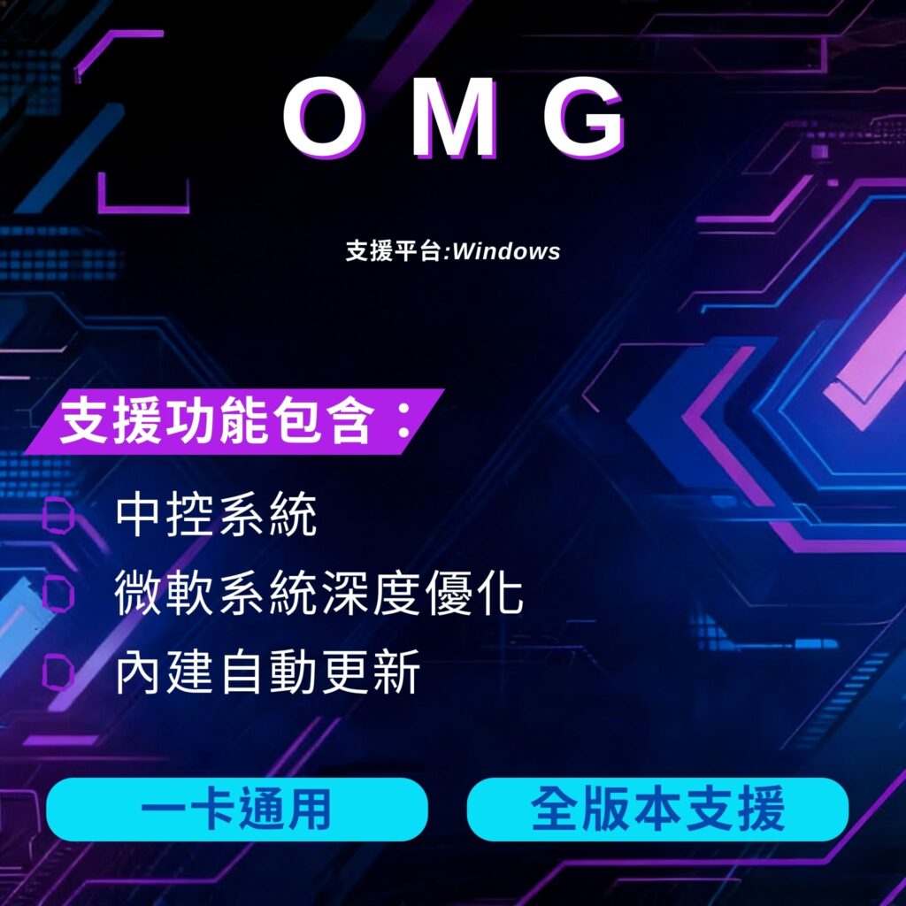 OMG 虛擬機 Windows 10／11 多國語系智能中控